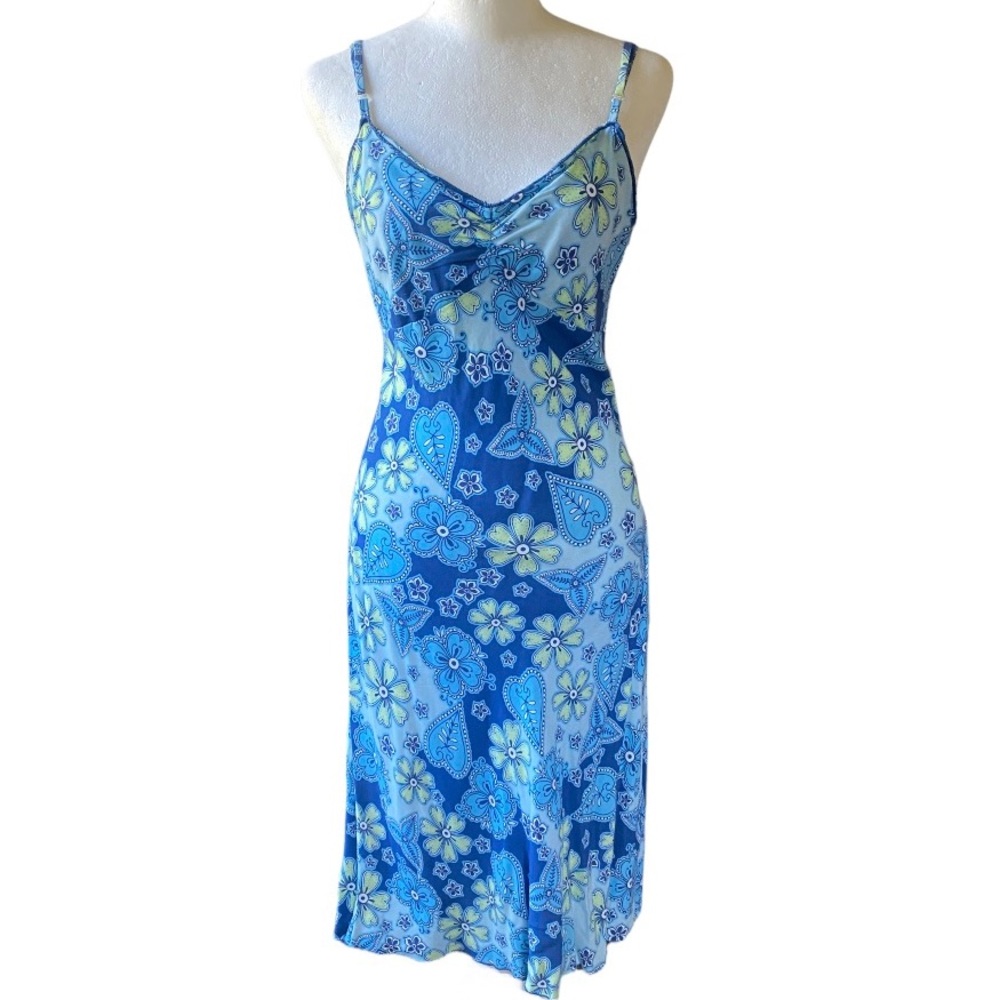 Vintage 90s / Y2K Rusty Paisley Floral Print Dress size small to medium